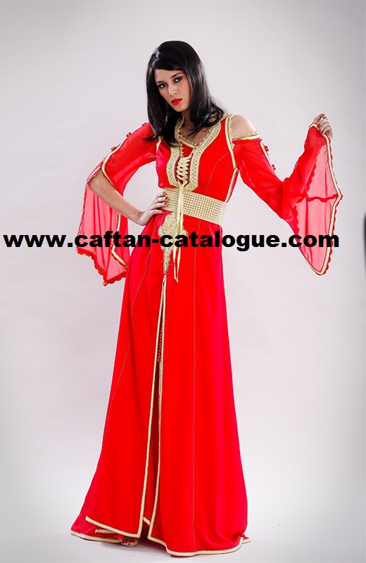 Caftan couleur rouge