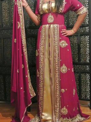 caftan sari indien  pour mariage nouveau design