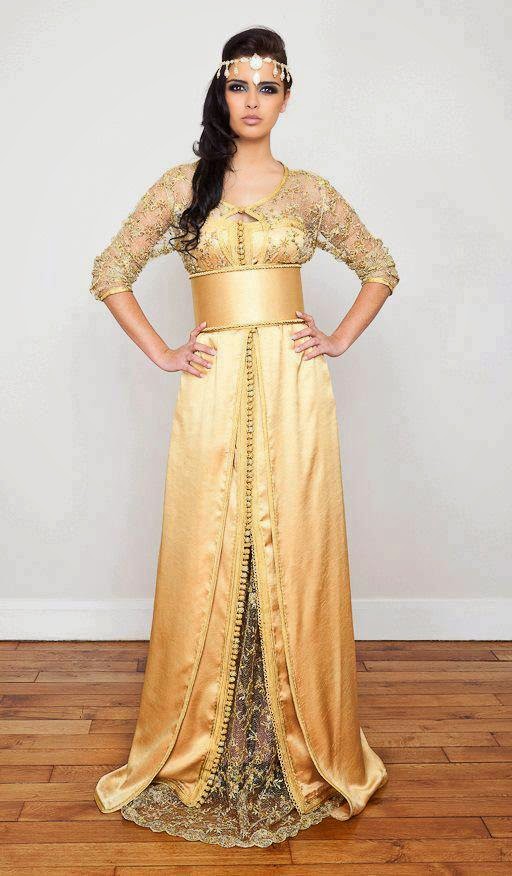 caftan pour mariage d'orée