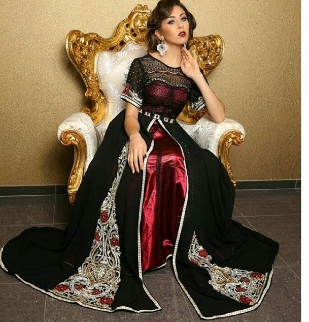caftan en france en magnifique couleur noir
