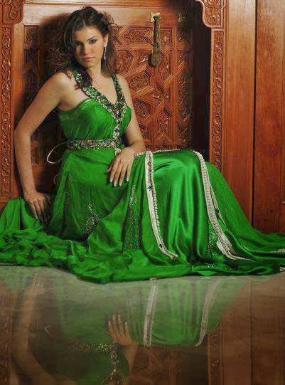 caftan vert son manche